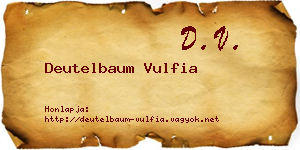 Deutelbaum Vulfia névjegykártya